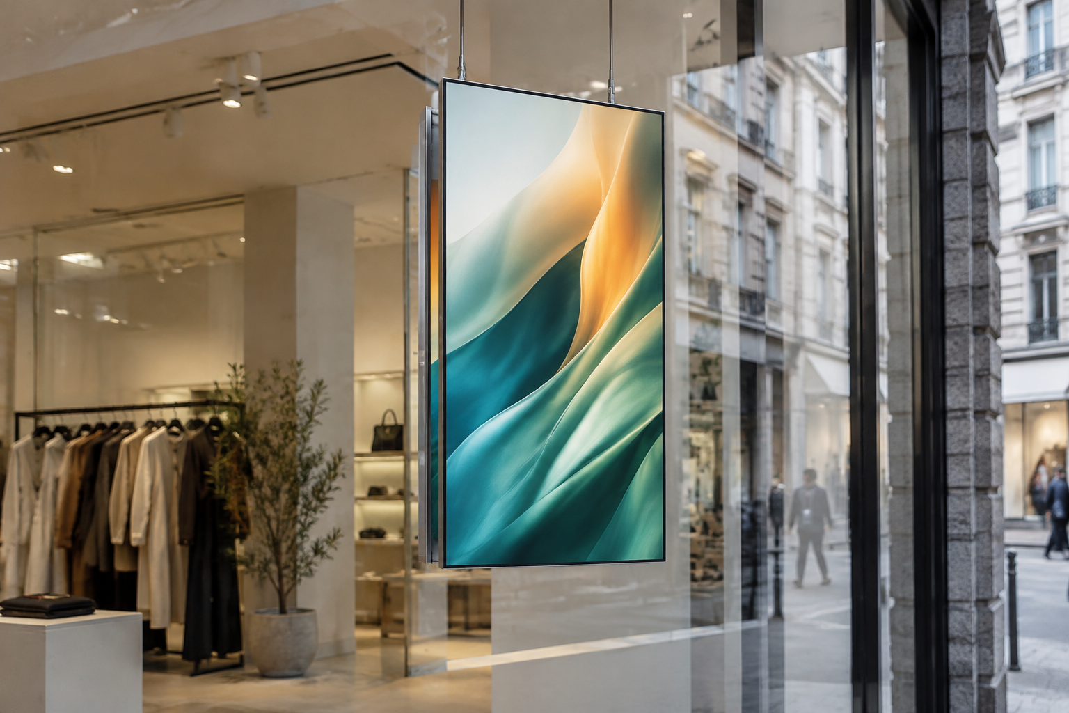 Commercial LCD-Display Commercial LCD-Display als digitale Beschilderung in Empfang und Retail