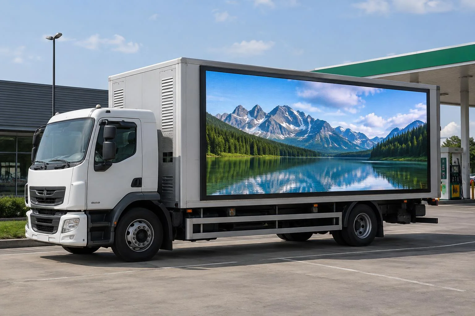 Mobile LED-Wand – im Betrieb bei Public Viewing Mobile LED-Wand im Betrieb bei Public Viewing