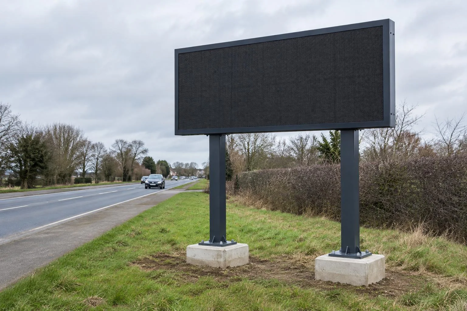 Outdoor LED-Bildschirm – im hellen Tageslicht im laufenden Betrieb Outdoor LED-Bildschirm im hellen Tageslicht im laufenden Betrieb