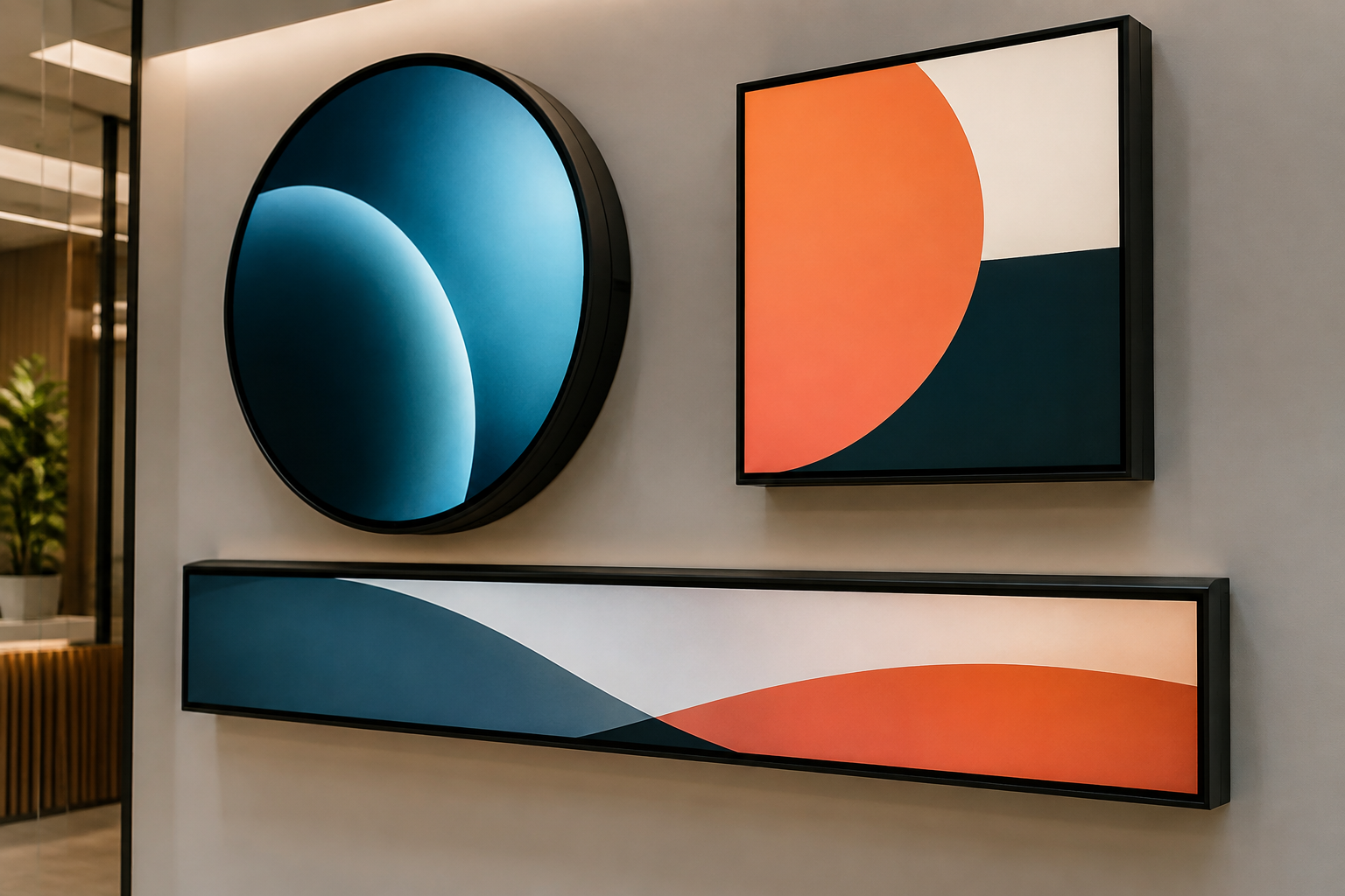 Retail-LCD-Sonderformat mit rundem oder ultrabreitem Bildschirmformat