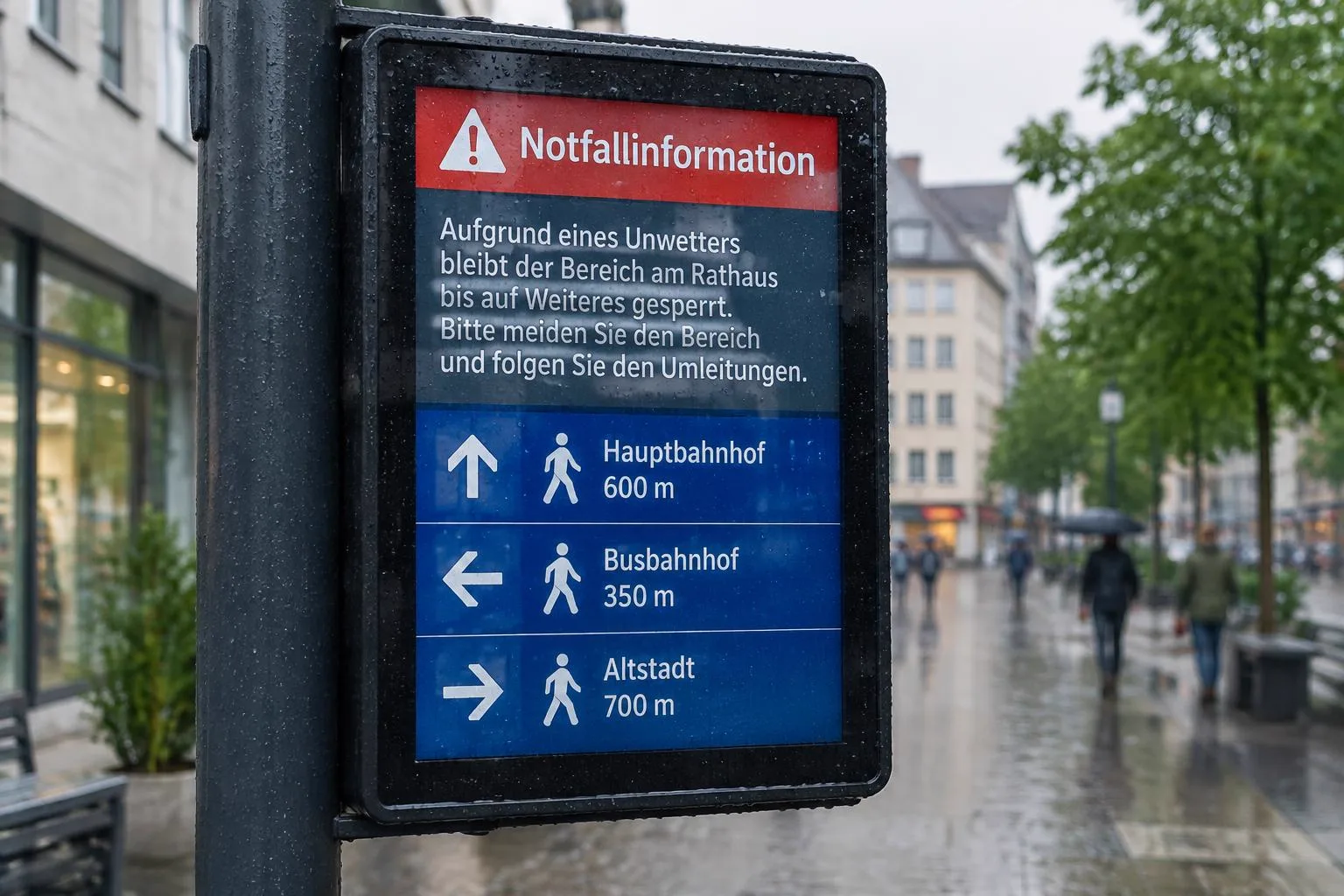 Smart-City-Display mit vernetzter Sensorik und Displaytechnik