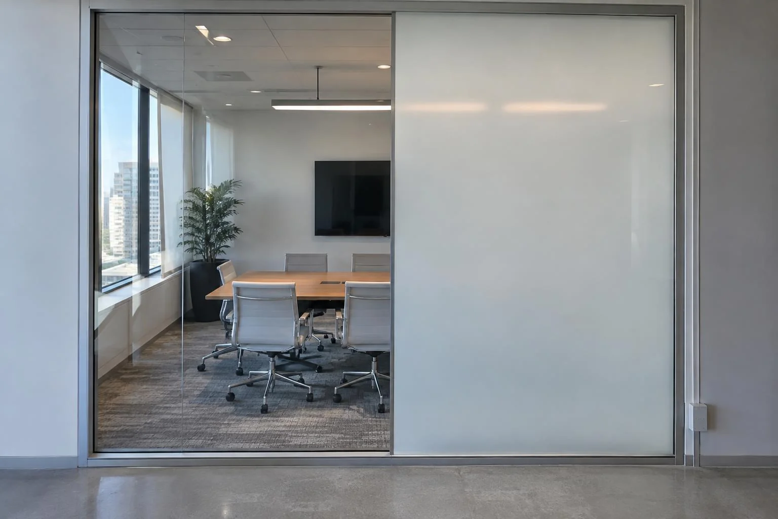Schaltbares Smart Glass als flexibler Sichtschutz in Praxis und Hotel