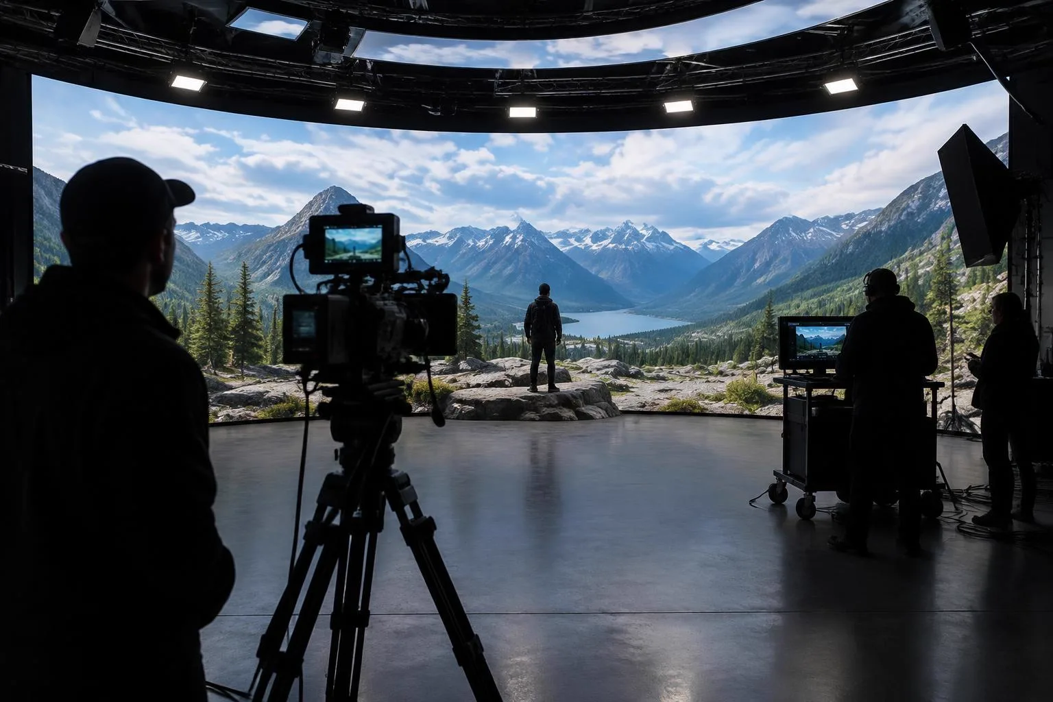 XR-LED-Studio als gebogene LED-Wand im Virtual-Production-Studio
